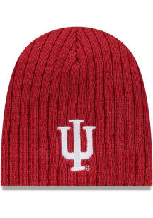 Indiana Hoosiers New Era Evergreen Mini Fan Baby Knit Hat - Cardinal