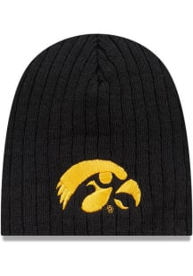 New Era Iowa Hawkeyes Evergreen Mini Fan Baby Knit Hat - Black