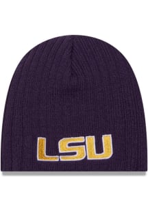 New Era LSU Tigers Evergreen Mini Fan Baby Knit Hat - Purple