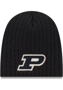 Purdue Boilermakers New Era Evergreen Mini Fan Baby Knit Hat - Black