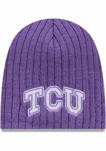 New Era TCU Horned Frogs Evergreen Mini Fan Baby Knit Hat - Purple