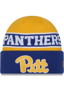 Pitt Panthers New Era Reverse JR Cuff Baby Knit Hat - Blue