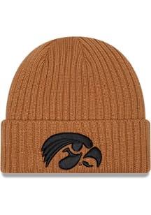 Iowa Hawkeyes New Era Color Pack OTC Logo JR Cuff Baby Knit Hat - Brown