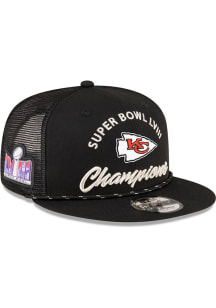 New Era Kansas City Chiefs Black Super Bowl LVIII Champions Parade 9FIFTY Mens Snapback Hat