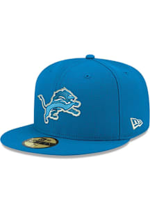 New Era Detroit Lions Mens Blue Basic 59FIFTY Classic Fitted Hat