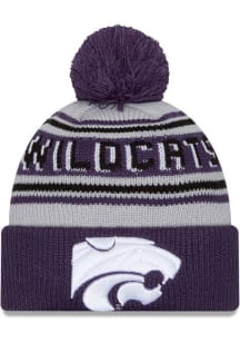 New Era K-State Wildcats Purple Evergreen JR Cuff Pom Youth Knit Hat