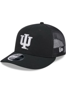 New Era Black Indiana Hoosiers Canvas Trucker LP 9FIFTY Adjustable Hat