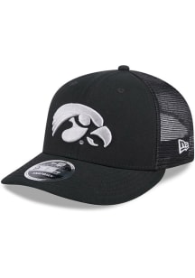 New Era Iowa Hawkeyes Canvas Trucker LP 9FIFTY Adjustable Hat - Black