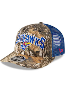 New Era Kansas Jayhawks Camo LP 9FIFTY Adjustable Hat - Green