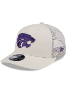 New Era Grey K-State Wildcats Canvas Trucker LP 9FIFTY Adjustable Hat