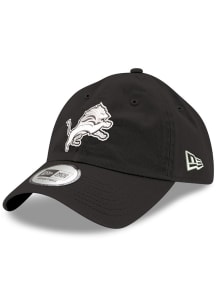 New Era Detroit Lions White Logo Casual Classic Adjustable Hat - Black