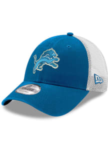 New Era Detroit Lions 2T Trucker 9FORTY Adjustable Hat - Blue