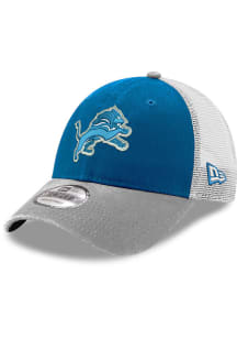 New Era Detroit Lions 3T Trucker 9FORTY Adjustable Hat - Blue