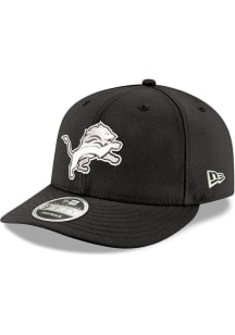 New Era Detroit Lions White Logo LP9FIFTY Adjustable Hat - Black