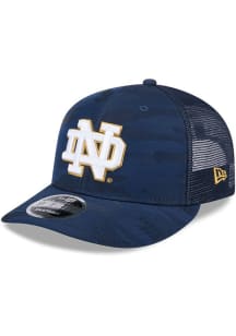 New Era Notre Dame Fighting Irish Camo LP 9FIFTY Adjustable Hat - Navy Blue