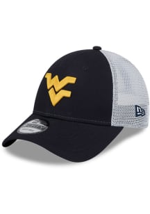 New Era West Virginia Mountaineers Evergreen Trucker 9FORTY Adjustable Hat - Navy Blue