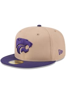 K-State Wildcats New Era 2T Evergreen 59FIFTY Fitted Hat - Tan