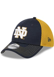 New Era Notre Dame Fighting Irish Mens Navy Blue 2T Tech Neo 39THIRTY Flex Hat