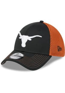 New Era Texas Longhorns Mens Black 2T Tech Neo 39THIRTY Flex Hat