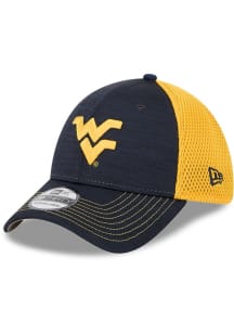 New Era West Virginia Mountaineers Mens Navy Blue 2T Tech Neo 39THIRTY Flex Hat