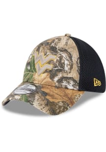 New Era West Virginia Mountaineers Mens Green Camo 39THIRTY Flex Hat