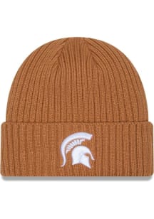 Michigan State Spartans New Era Color Pack OTC Logo Cuff Mens Knit Hat - Brown