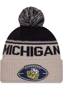 Michigan Wolverines New Era 2024 Sideline Historic Sport Cuff Mens Knit Hat - White