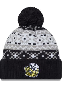 Michigan Wolverines New Era Nostalgia Cuff Pom Mens Knit Hat - Navy Blue