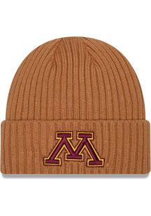 Minnesota Golden Gophers New Era Color Pack OTC Logo Cuff Mens Knit Hat - Brown