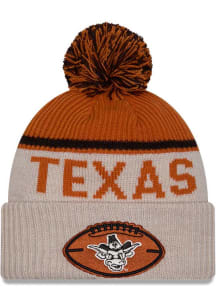 New Era Texas Longhorns White 2024 Sideline Historic Sport Cuff Mens Knit Hat