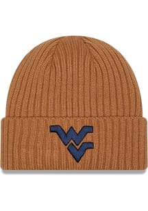 New Era West Virginia Mountaineers Brown Color Pack OTC Logo Cuff Mens Knit Hat