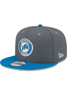 New Era Detroit Lions Grey 2T 9FIFTY Mens Snapback Hat