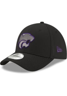 New Era K-State Wildcats Mens Black Tone Tech 39THIRTY Flex Hat