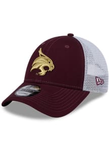 New Era Texas State Bobcats Evergreen Trucker 9FORTY Adjustable Hat - Maroon