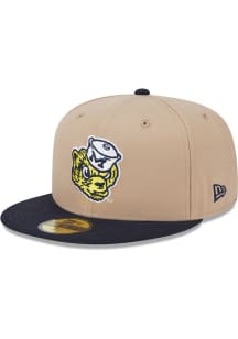 New Era Michigan Wolverines Mens Tan 2T Evergreen 59FIFTY Fitted Hat