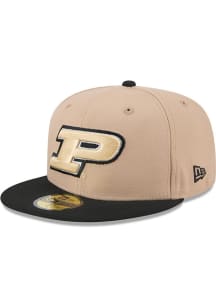 Purdue Boilermakers New Era 2T Evergreen 59FIFTY Fitted Hat - Tan