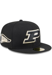 Purdue Boilermakers New Era Pennant 59FIFTY Fitted Hat - Black