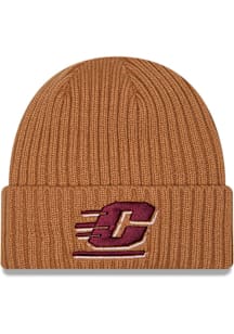New Era Central Michigan Chippewas Brown Color Pack OTC Logo Cuff Mens Knit Hat