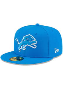 New Era Detroit Lions Mens Blue Basic 59FIFTY Fitted Hat