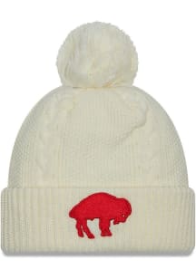New Era Buffalo Bills White Cabled Knit Womens Knit Hat