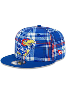 New Era Kansas Jayhawks Blue 2024 Sideline Statement 9FIFTY Mens Snapback Hat