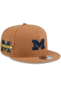 New Era Michigan Wolverines Brown Color Pack OTC Logo 9FIFTY Mens Snapback Hat