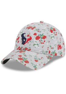 New Era Houston Texans Grey Bouquet 9TWENTY Womens Adjustable Hat