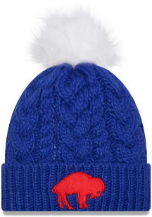 New Era Buffalo Bills Blue Pom Knit Womens Knit Hat