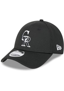 New Era Colorado Rockies Black Pivot Stretch JR 9FORTY Youth Adjustable Hat