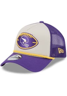 New Era Minnesota Vikings Ivory 2024 Sideline Historic A Frame JR 9FORTY Youth Adjustable Hat