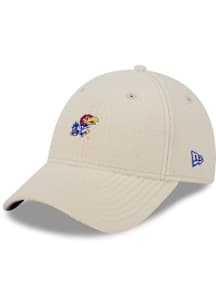 New Era Kansas Jayhawks White Cozy Sherpa 9FORTY Womens Adjustable Hat