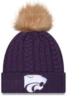 K-State Wildcats New Era Luxe Cuff Pom Womens Knit Hat - Purple