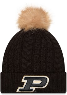 Purdue Boilermakers New Era Luxe Cuff Pom Womens Knit Hat - Grey