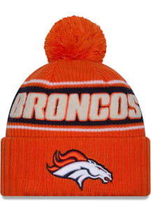 New Era Denver Broncos Orange 2024 Sideline OTC JR Sport Cuff Youth Knit Hat